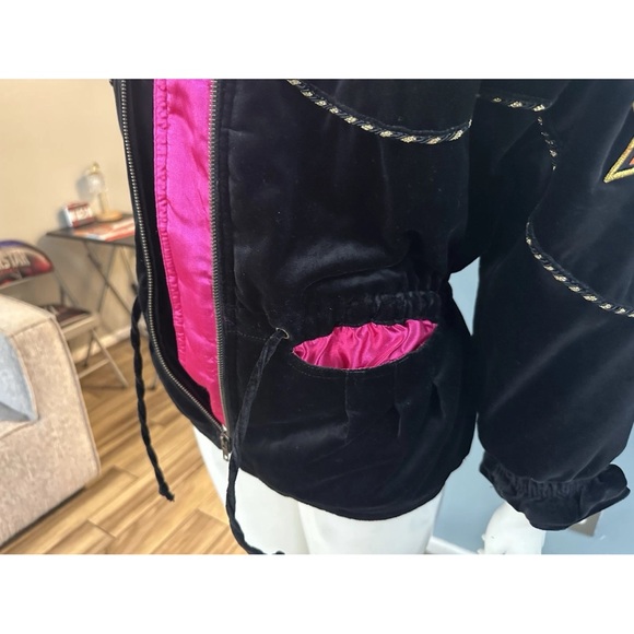 Late 80s/early 90s Bomber Jacket-Giacca glam design - Picture 6 of 11